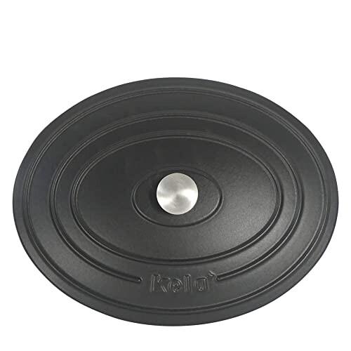 【国産】 kela(ケラ) ココットオーバル 36x29cm 9.5L ブラック Calido 12474 【8877941494】(32205円)