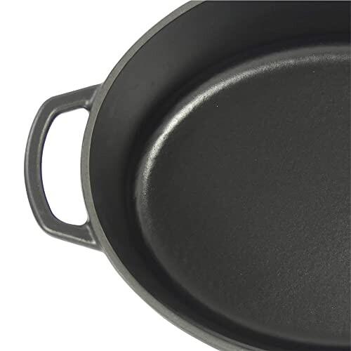 【国産】 kela(ケラ) ココットオーバル 36x29cm 9.5L ブラック Calido 12474 【8877941494】(32205円)