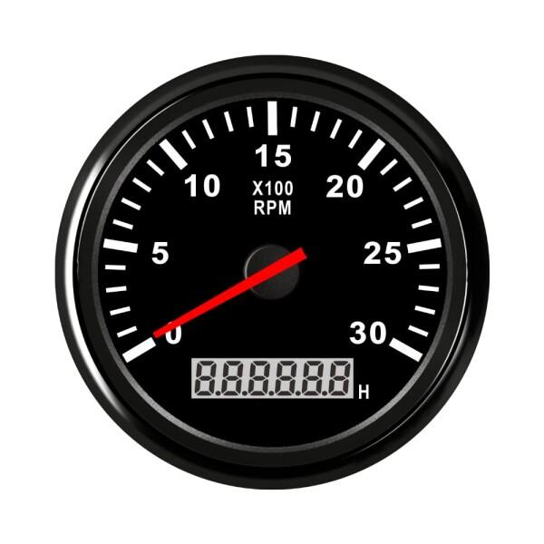 ELING ウォータープルーフ タコメーター RPM計時計 3000RPM Revカウンタ 回転計 バックライト付き 932V