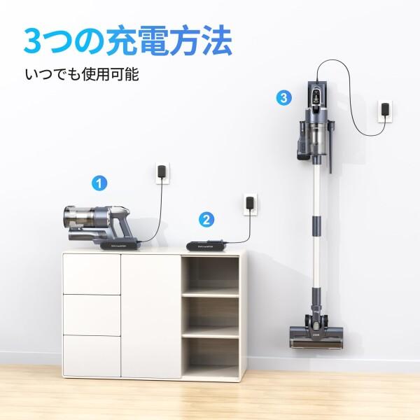 コードレス掃除機 2024革新技術 550W 40kpa 60分長時間稼働 2024