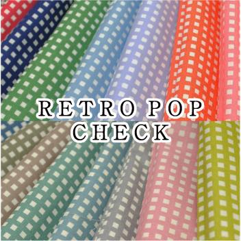 RETRO POP CHECK 生地 チェック柄 かわいい 薄手 女の子 男の子 綿  
