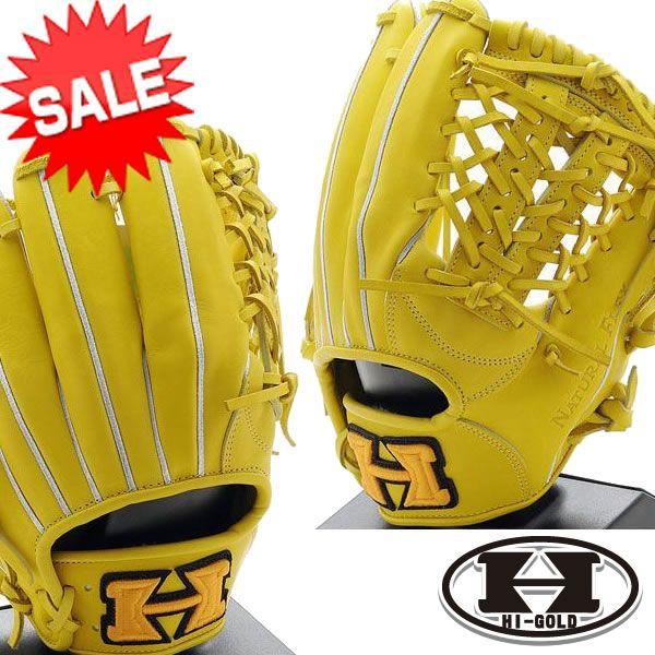 【現状お渡し】HI-GOLD EXG 本革 右投げ 野球グローブ HI-GOLD（ハイゴールド） 硬式グローブ エキスパート 二塁手用グラブ