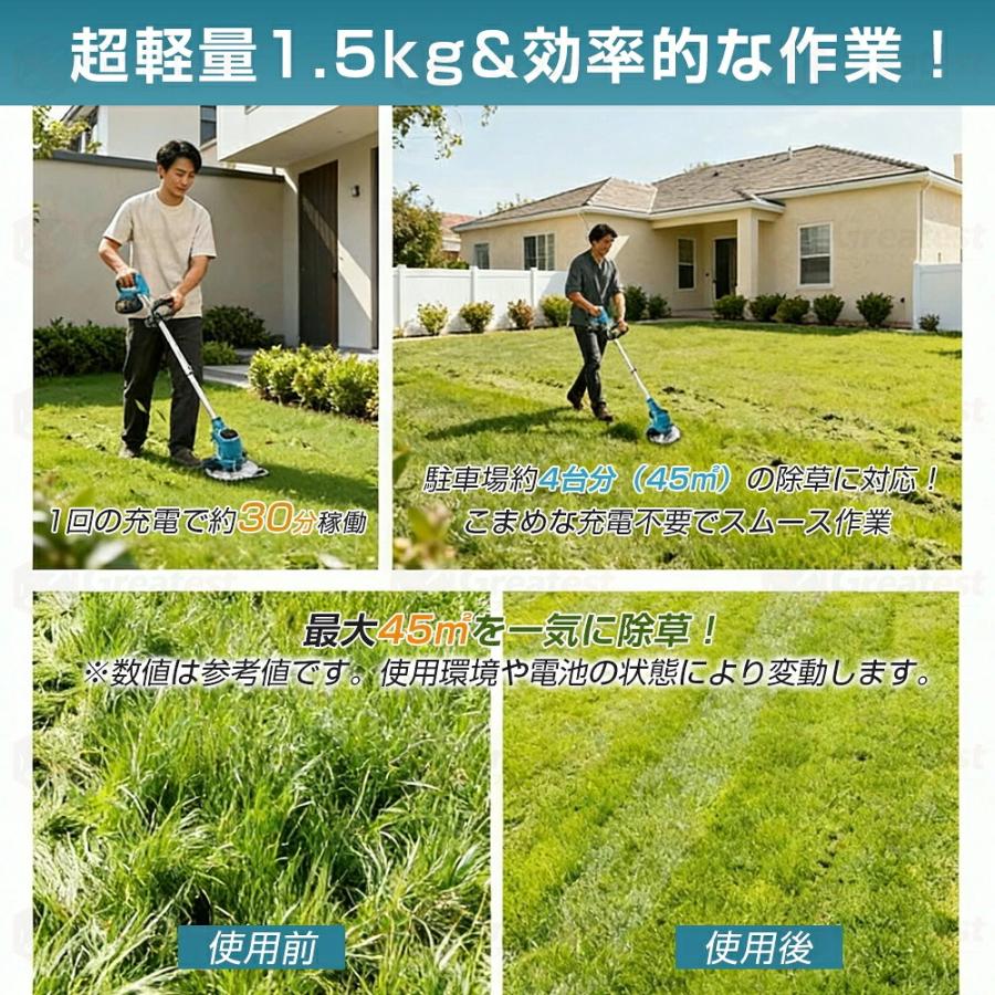 草刈り機 充電式 電動草刈機 角度調整 折りたたみ式 伸縮 軽量 5種類の