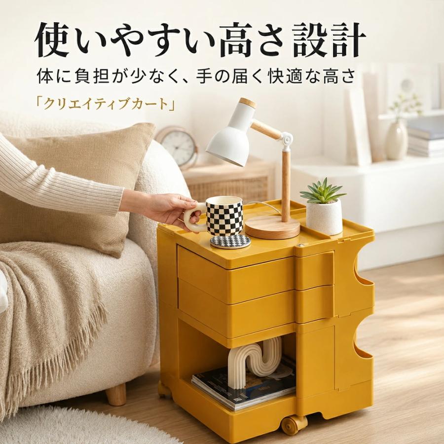 ワゴン キャスター付き 2段 3段 収納ワゴン ボビーワゴン スリム
