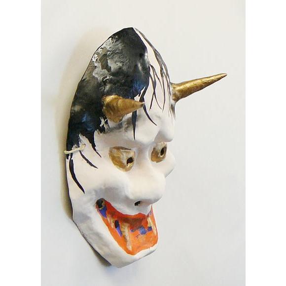 歴史のある古和紙のお面「嵯峨面」 魔除けのご利益『磐若面』 藤原孚石