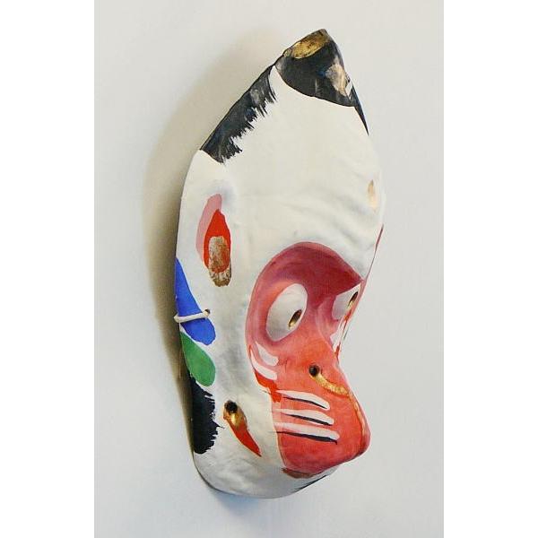 歴史のある古和紙のお面「嵯峨面」 福寿のご利益『寿猿面』 藤原孚石作