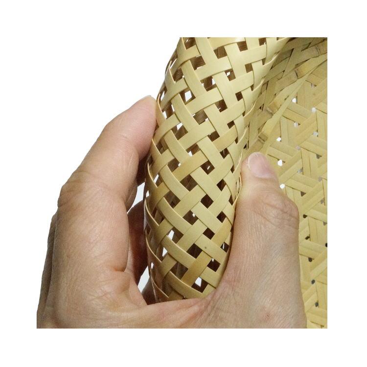 白竹 無双籠 直径約25cm （折り返し盛篭 鉄線編み） 果物やお菓子