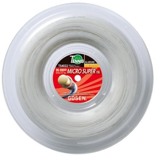 ゴーセン(GOSEN) 硬式テニス ガット オージー・シープ ミクロスーパー15Lロール ホワイト TS4022W