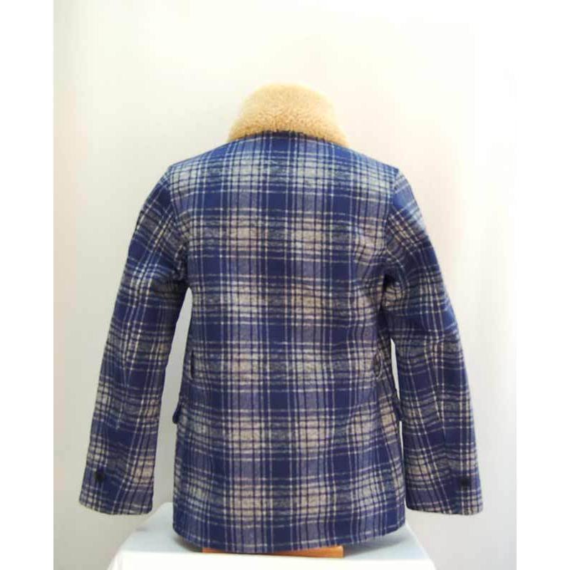 HELLER'S CAFE　ヘラーズカフェ 【HELLER'S CAFE】1930's Gray-Navy Cotton Check Western Ranch Jacketの画像