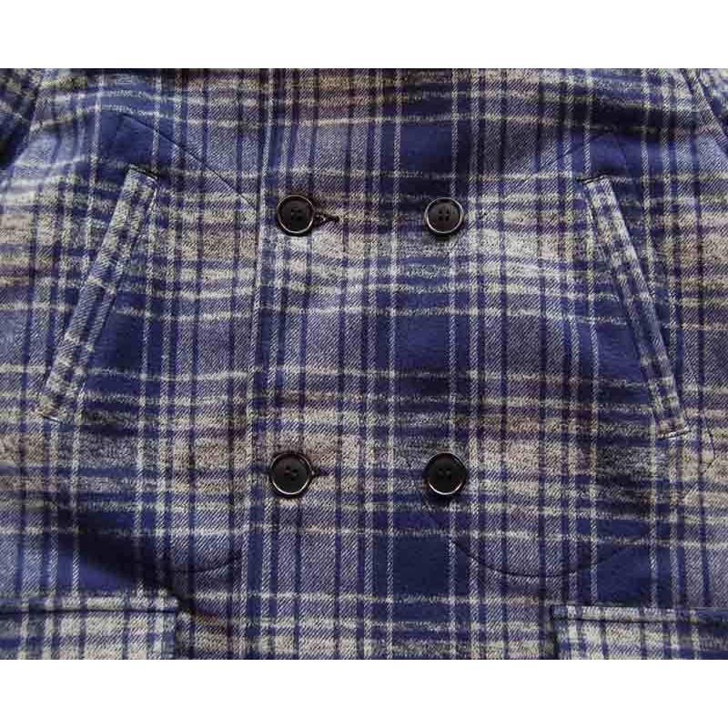 HELLER'S CAFE　ヘラーズカフェ 【HELLER'S CAFE】1930's Gray-Navy Cotton Check Western Ranch Jacketの画像
