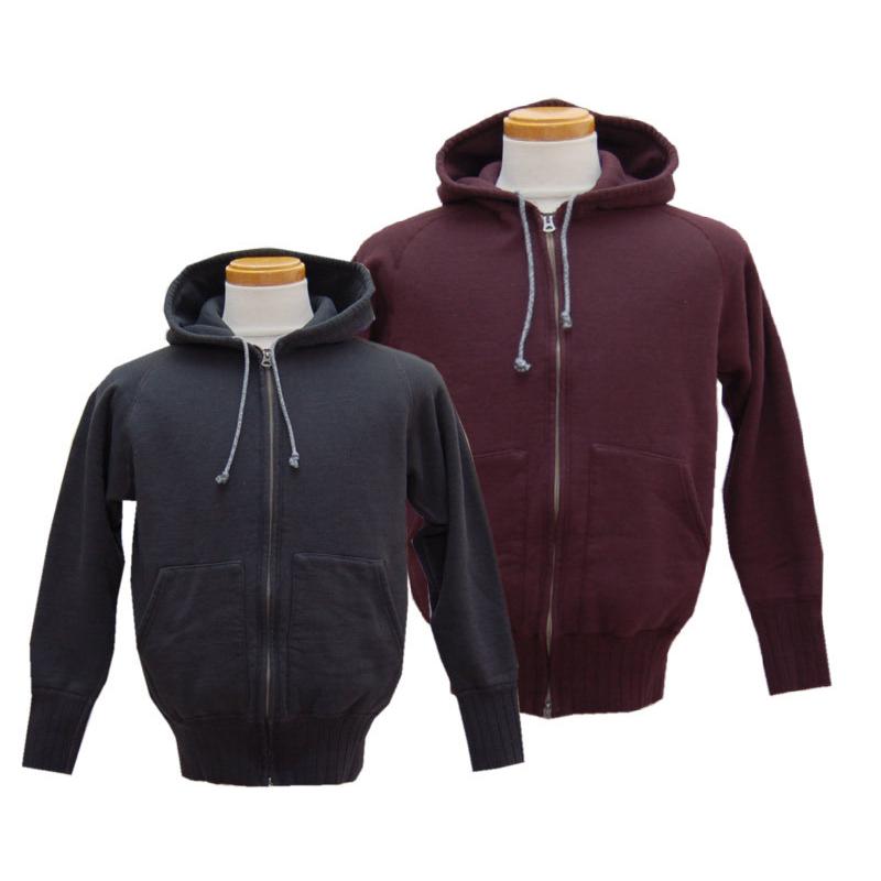 Two Moon トゥームーン スウェット 丸胴針抜きリブ フルジップ