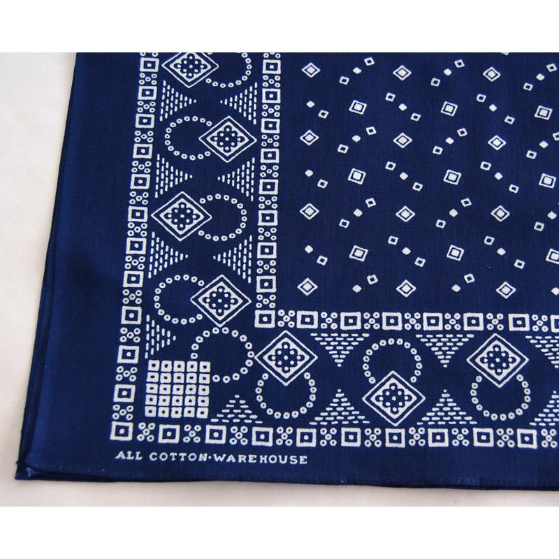 WAREHOUSEウエアハウス バンダナ 5227 SELVEDGE INDIGO BANDANA D柄