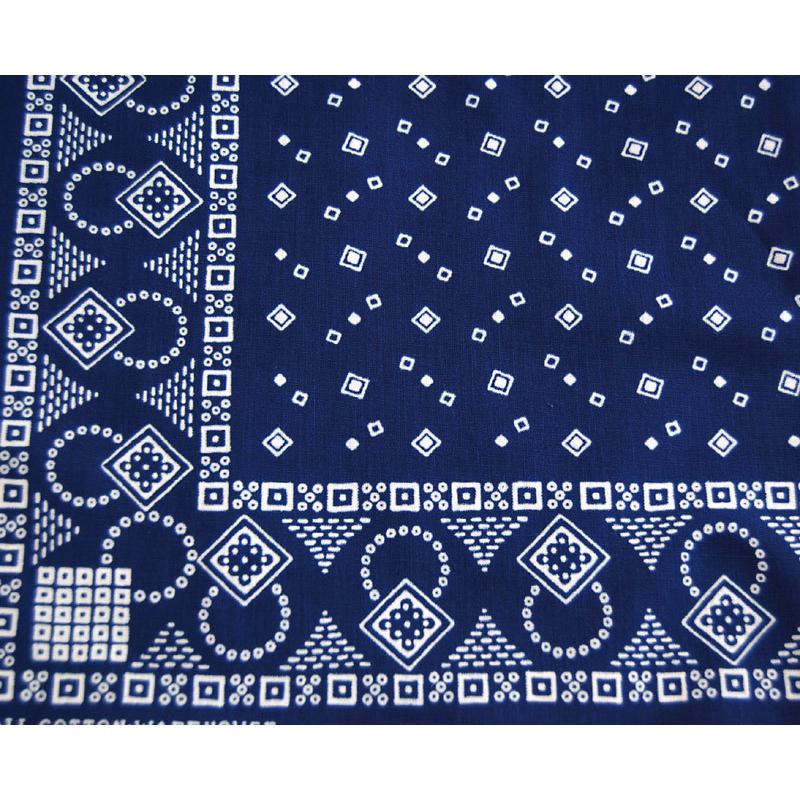 WAREHOUSEウエアハウス バンダナ 5227 SELVEDGE INDIGO BANDANA D柄
