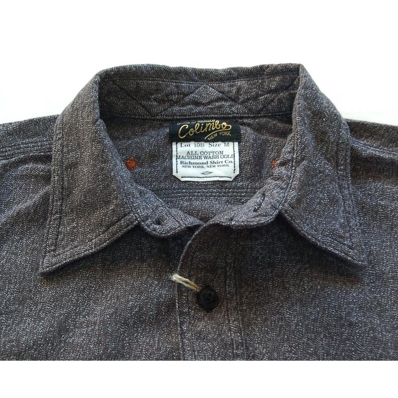 COLIMBOコリンボ 長袖シャツ ZX-0319 ウエアストラッセル　ベンチレートワークシャツ（杢ブラック）｜takeoff-clothing｜05