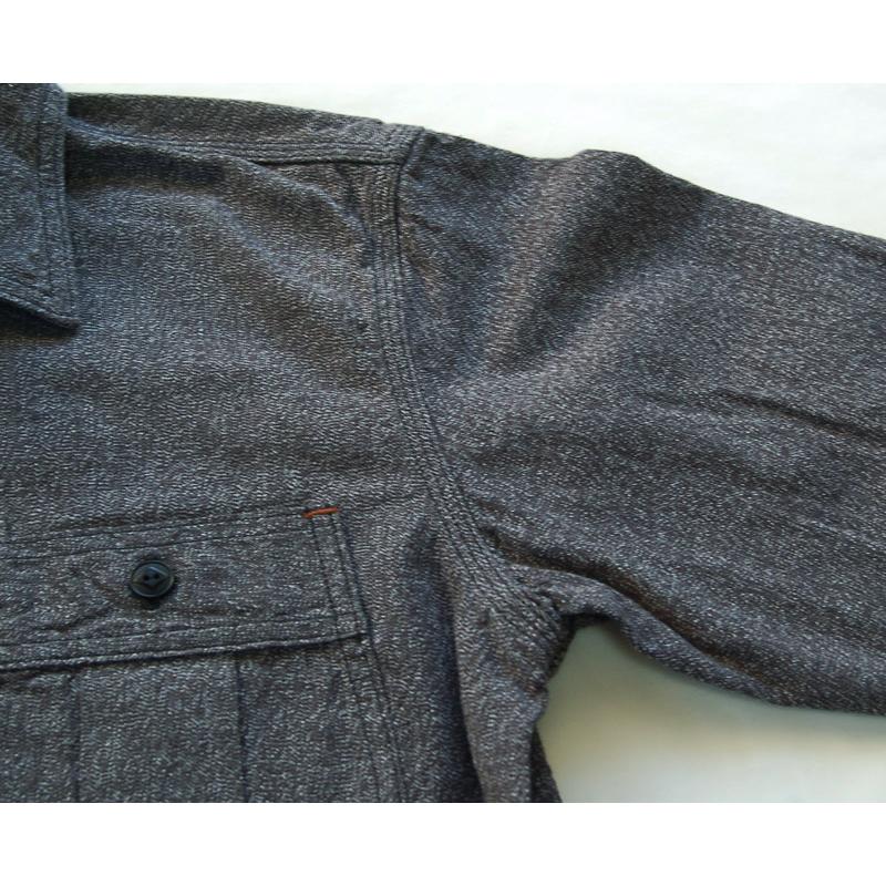 COLIMBOコリンボ 長袖シャツ ZX-0319 ウエアストラッセル　ベンチレートワークシャツ（杢ブラック）｜takeoff-clothing｜07