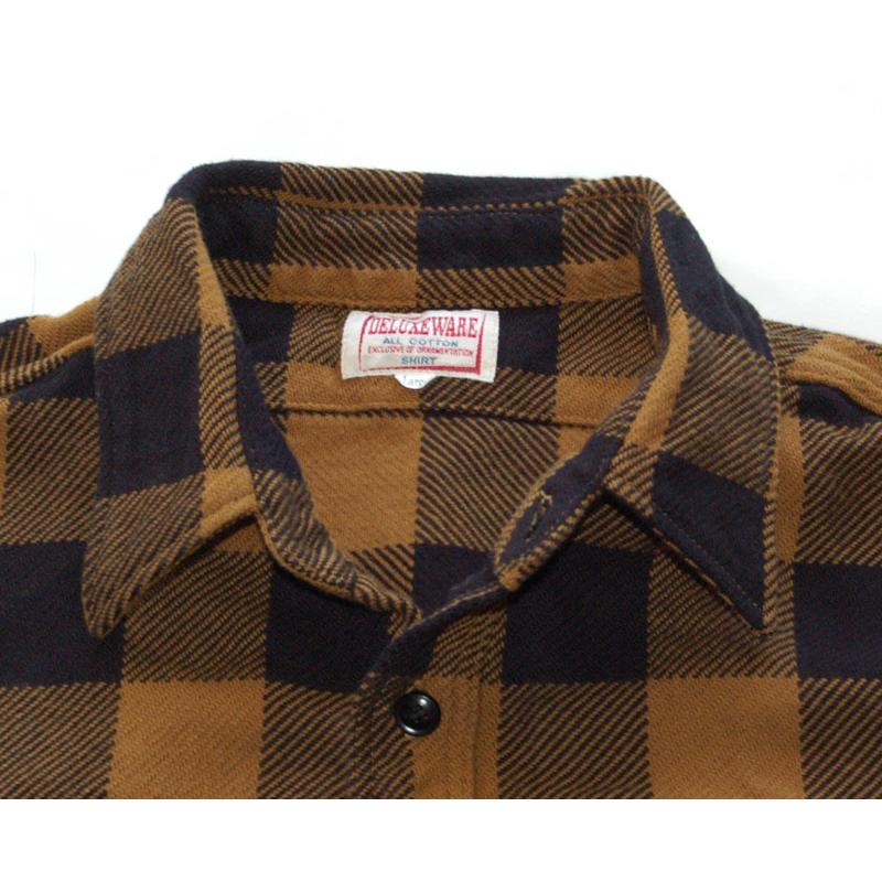 DELUXEWARE デラックスウエア 長袖シャツ 50s BUFFALO CHECK(MUSTARD