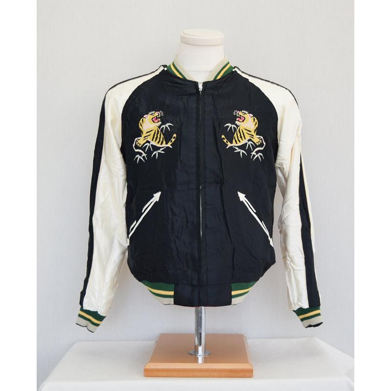TAILOR TOYO テーラー東洋スカジャンTT15390-165 / Early 1950s Style Acetate Souvenir Jacket “ROARING TIGER” × “EAGLE”(RED)の画像