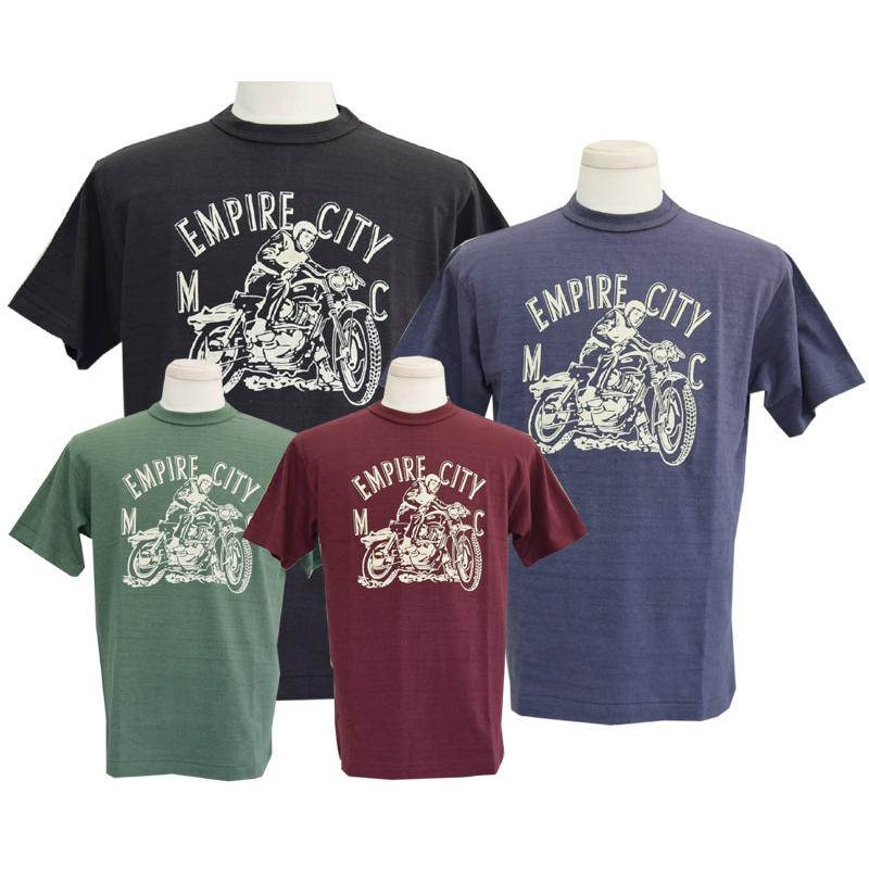 WAREHOUSEウエアハウス T-シャツ 4601 EMPIRE CITY フロッキープリント