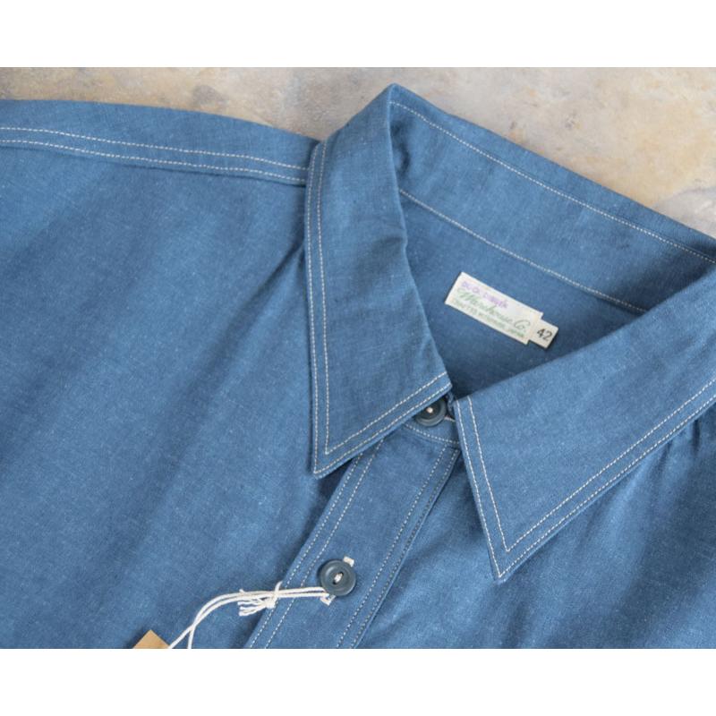 WAREHOUSE ウエアハウス PULLOVER CHAMBRAY SHIRTS NVY lot 3059