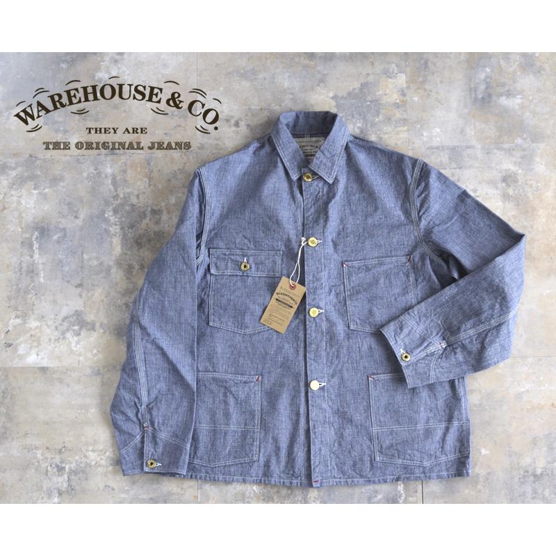 新品！WAREHOUSE 2195 カバーオール チェンジボタン 40 ウエアハウス WAREHOUSE カバーオール Lot 2195 INDIGO PINCHECK