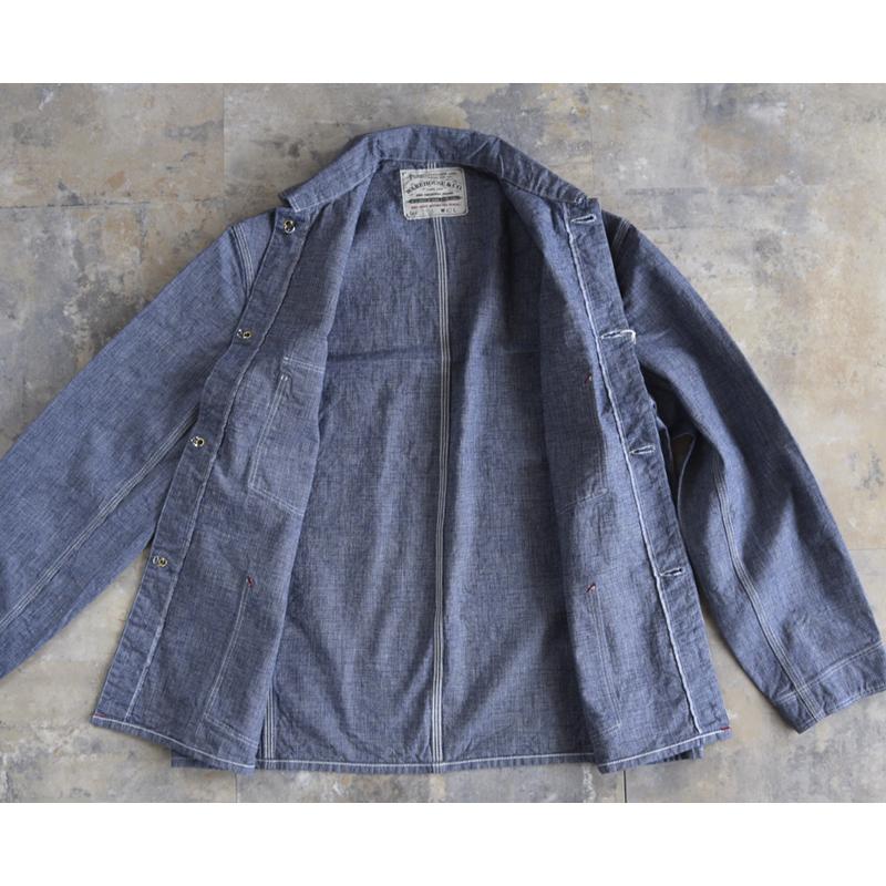 WAREHOUSE ウエアハウス ジャケット INDIGO PINCHECK CHANGE BUTTON