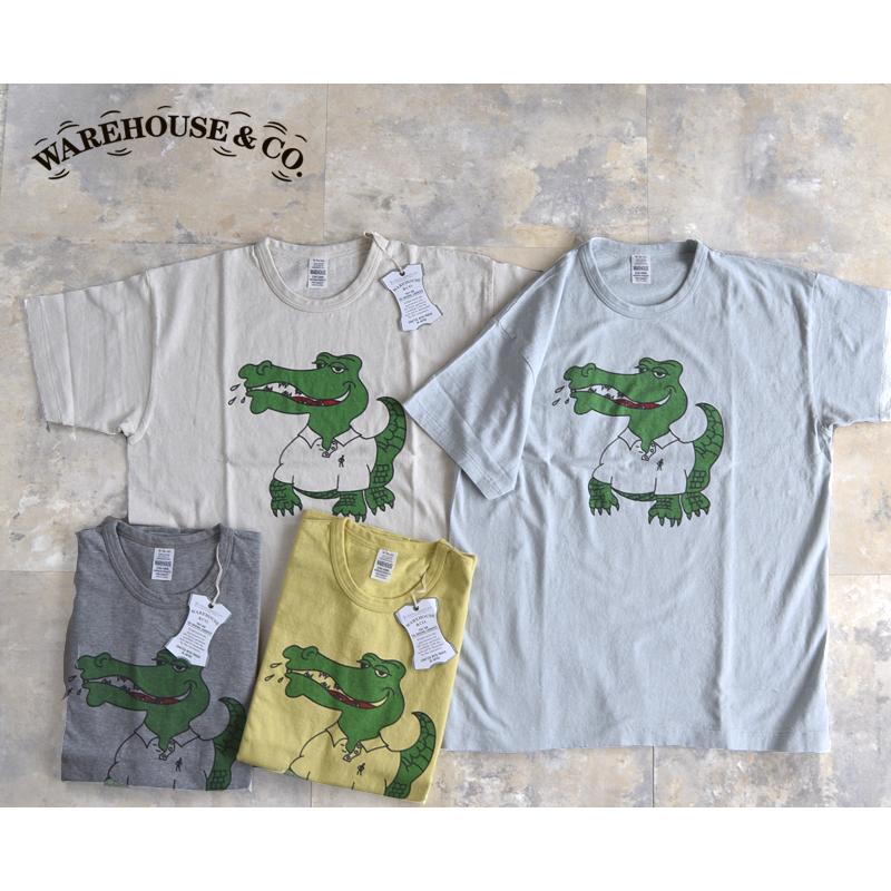 WAREHOUSEウエアハウス 2ND-HANDT-シャツ Lot4064 CROCODILE : TAKE