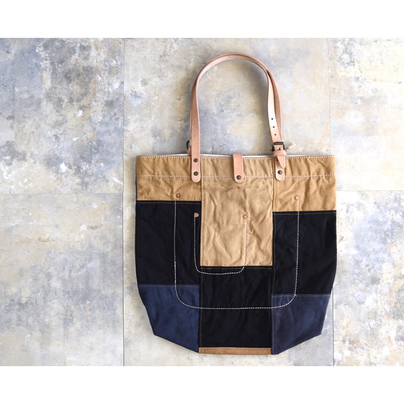 NO MORE WAR ノーモアウォーリメイク パッチワークトートバッグ : TAKE