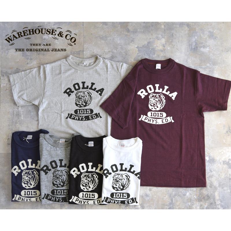 WAREHOUSE ウエアハウス Tシャツ Lot.4601 ROLLA 【ブルドッグフェイス