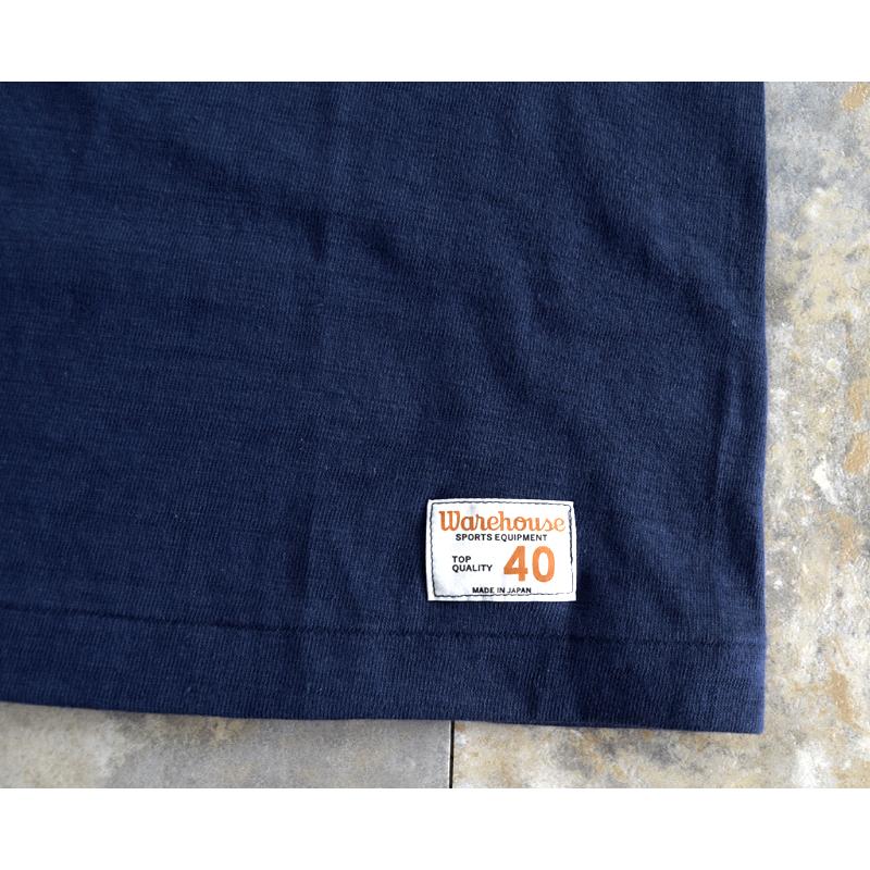 WAREHOUSEウエアハウス 4063 7分袖フットボールT FOOTBALL NAVY-92