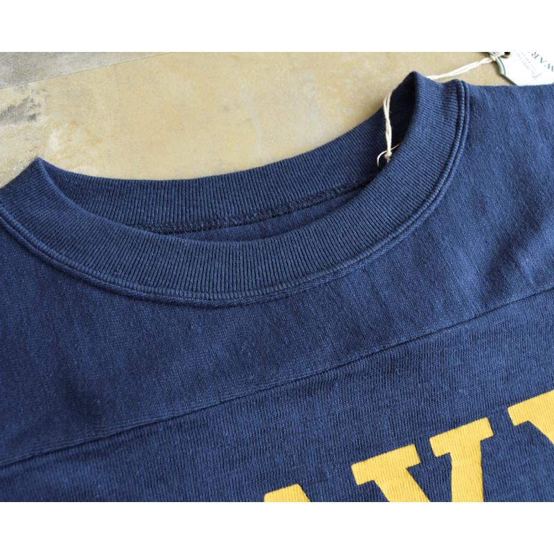 WAREHOUSEウエアハウス 4063 7分袖フットボールT FOOTBALL NAVY-92