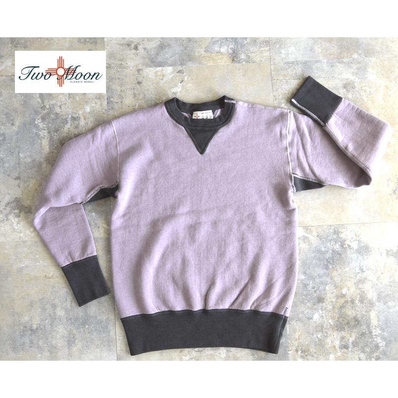 Two Moonトゥームーン 丸胴スウェットシャツ 両Vガゼット Two Moon トゥームーン 両V丸胴スウェットLimited Edition / PURPLE