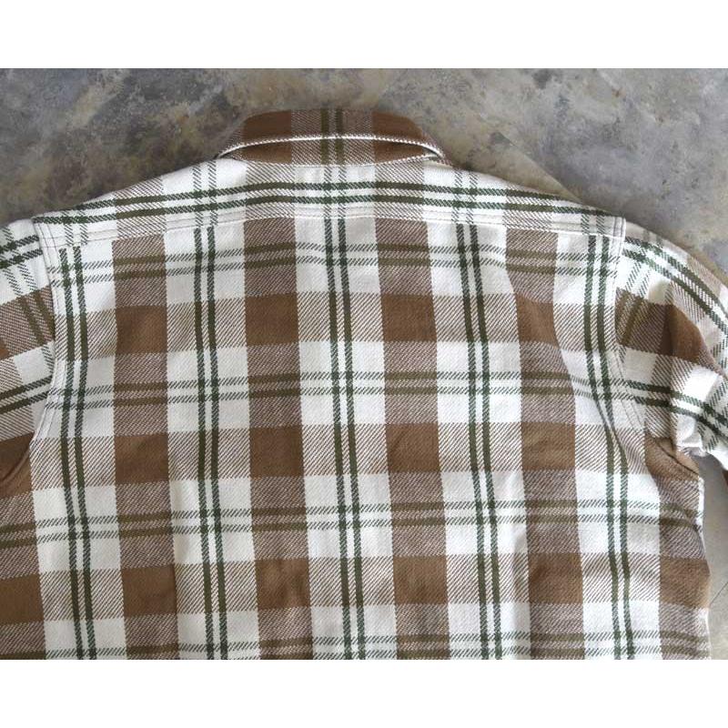 WAREHOUSE ウエアハウス FLANNEL SHIRTS B柄 Brown ネルシャツ : TAKE