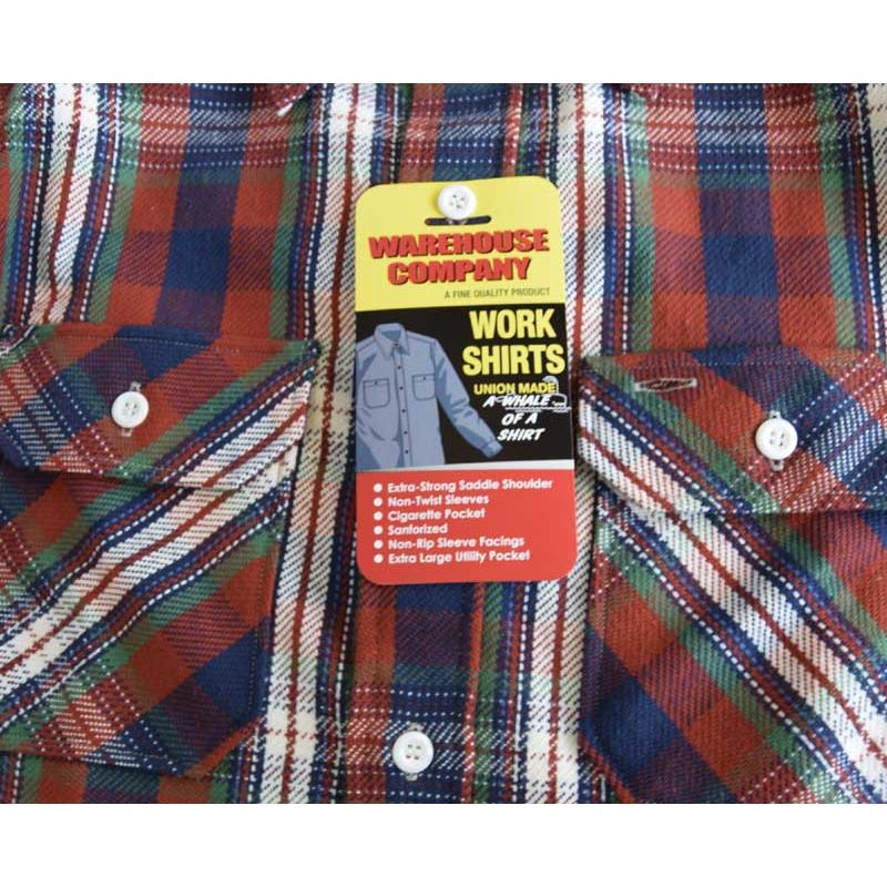 WAREHOUSE ウエアハウス FLANNEL SHIRTSD柄 【2025 MODEL】RED
