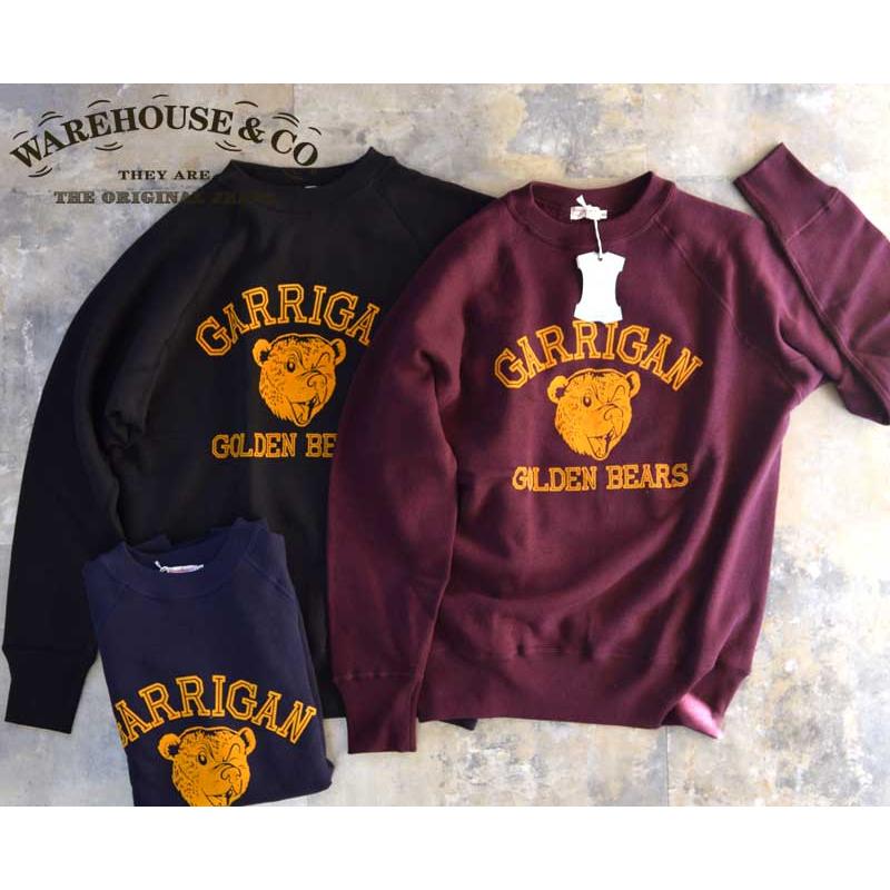 断捨離、終活、美品、ウェアハウス、ラグラン袖、スエット、サイズ４０　店舗限定品 WAREHOUSE ウエアハウス スウェットLot-409 ラグランスリーブ GARRIGAN
