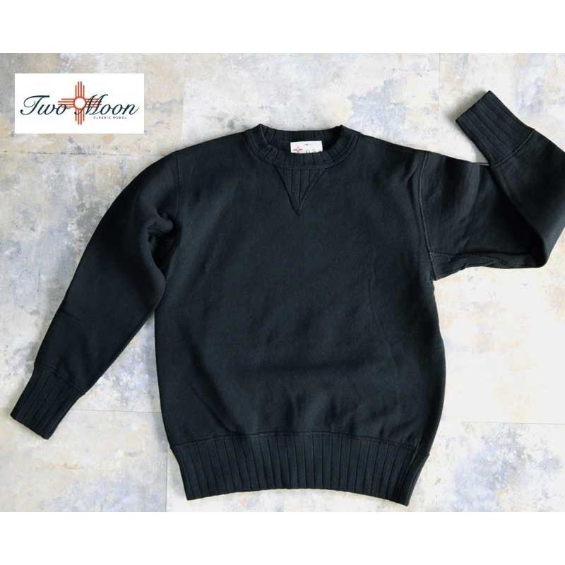 TWO MOONトゥームーン ハリヌキ両V丸胴スウェット 16508-79 / Black