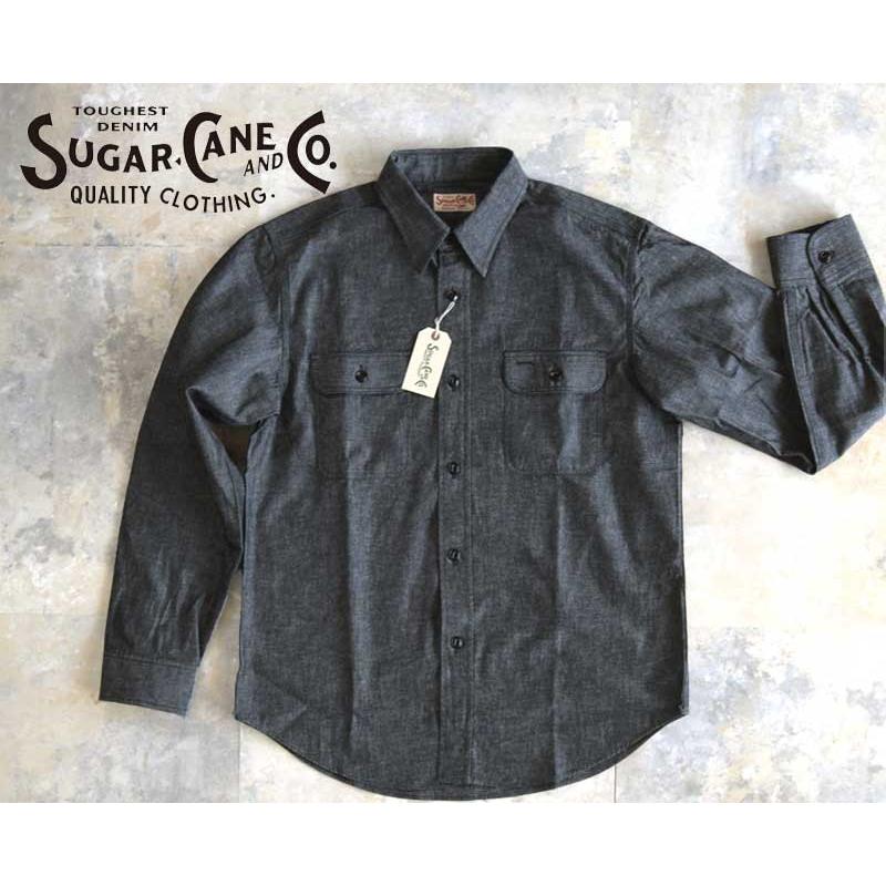 SUGAR CANE (シュガーケーン) Lot No. SC29159 / BLACK CHAMBRAY WORK