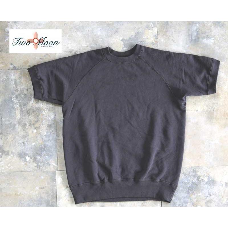 Two Moon トゥームーン 丸胴ラグラン半袖スウェット 10248-73/Charcoal