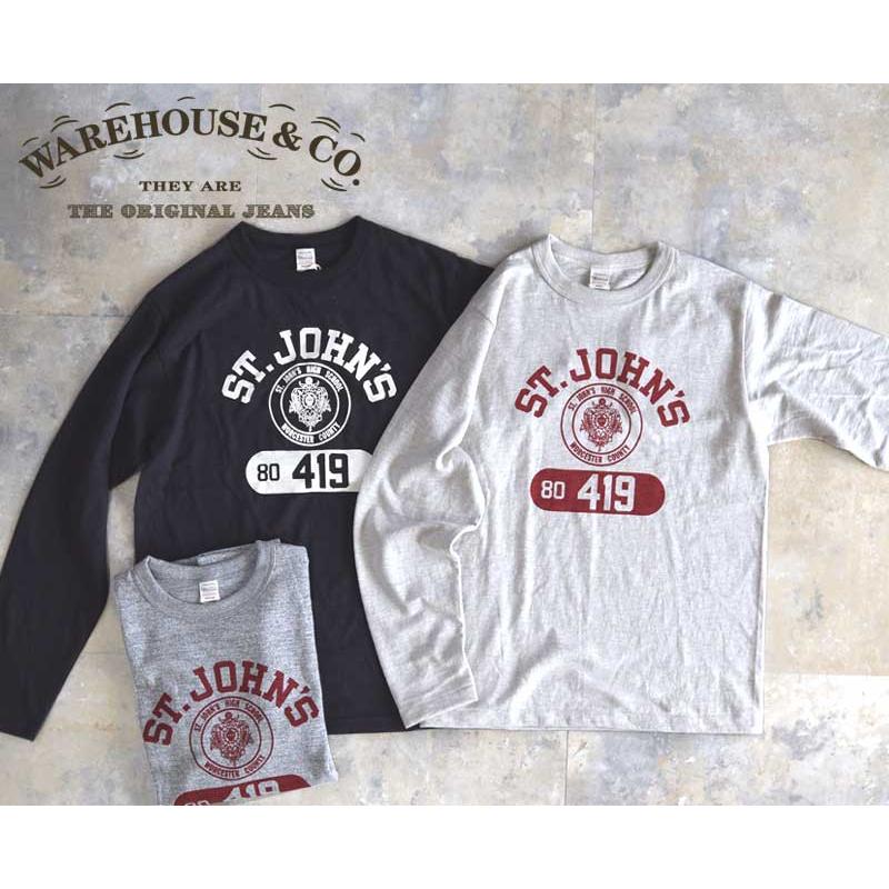 WAREHOUSEウエアハウス Lot 5906 長袖クルーネックT ST.JOHN'S ロンT