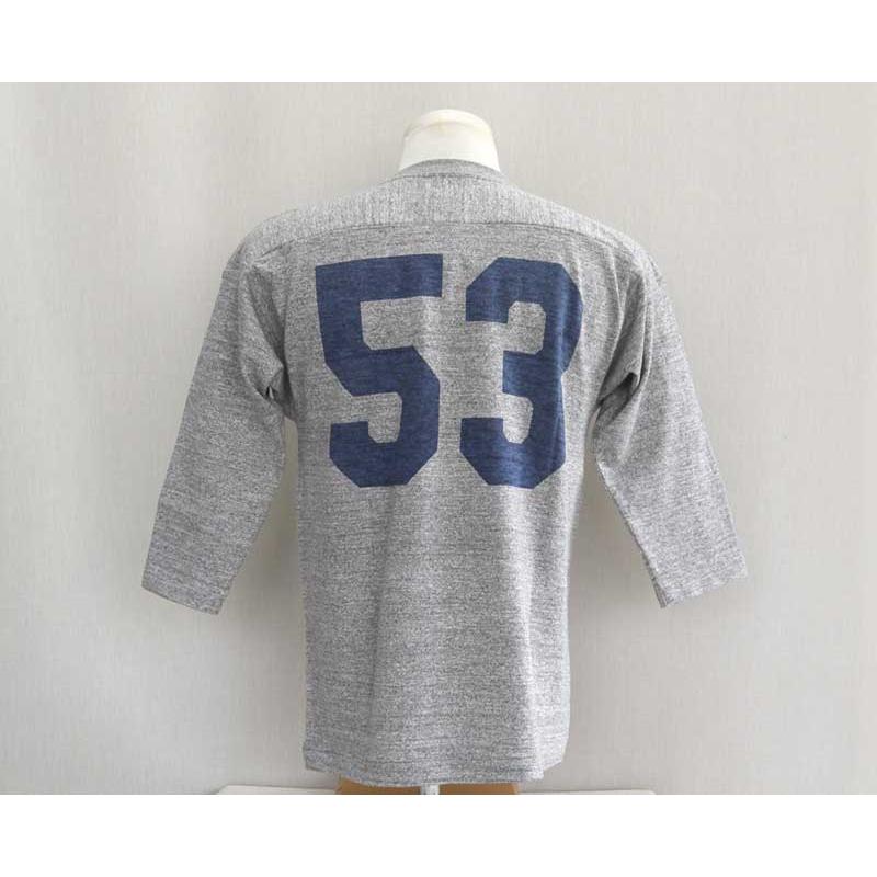 WAREHOUSEウエアハウス 4063 7分袖フットボールTEE F.B.T 【BLUE