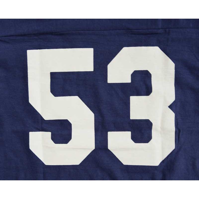 WAREHOUSEウエアハウス 4063 7分袖フットボールTEE F.B.T 【BLUE