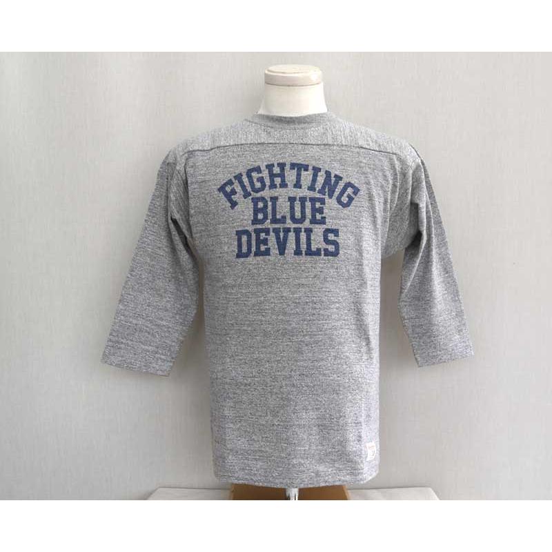 WAREHOUSEウエアハウス 4063 7分袖フットボールTEE F.B.T 【BLUE
