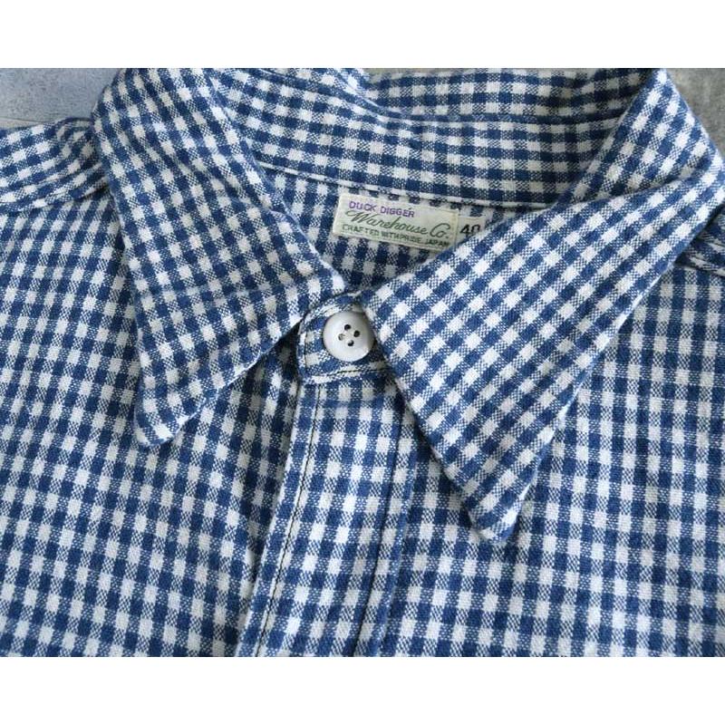 WAREHOUSE ウエアハウス SHORT SLEEVE CHECK WORK SHIRTS A柄(ギンガム