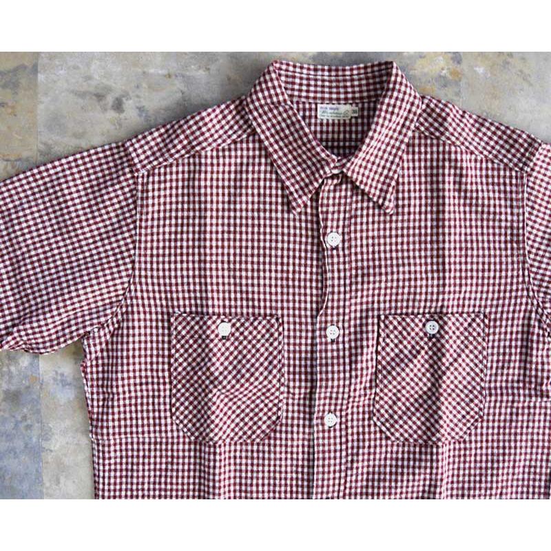 WAREHOUSE ウエアハウス SHORT SLEEVE CHECK WORK SHIRTS A柄(ギンガム