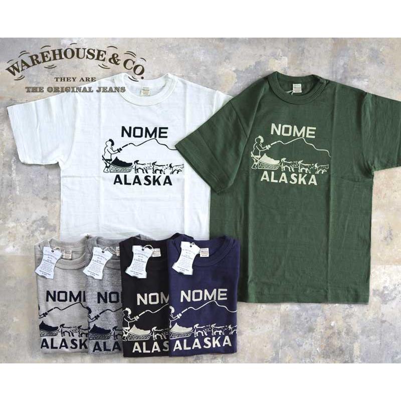 WAREHOUSE ウエアハウス Tシャツ Lot.4601【NOME】ALASKA : TAKE OFF