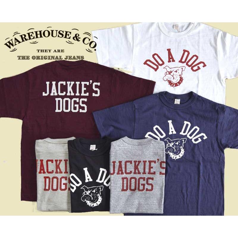 ウエアハウス Tシャツ 半袖 ホワイト バックプリント ブルドッグロデオ L WAREHOUSE ウエアハウス Tシャツ Lot.4601【DO A DOG】ブルドッグ