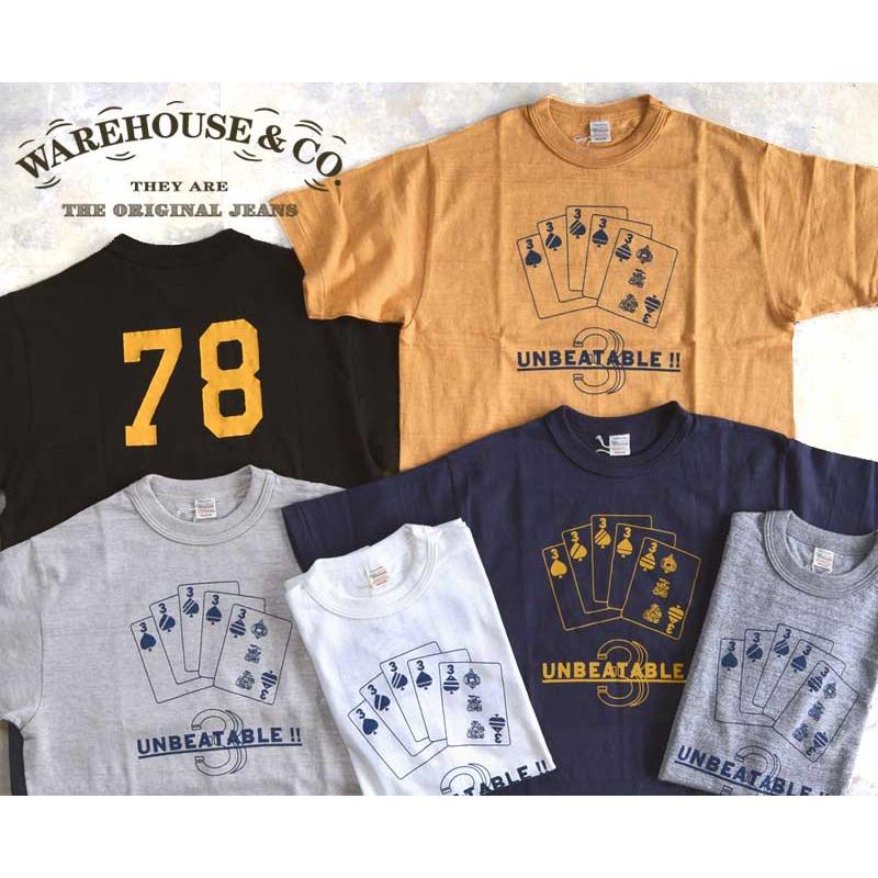WAREHOUSE ウエアハウス Tシャツ Lot.4601【UNBEATABLE】トランプ
