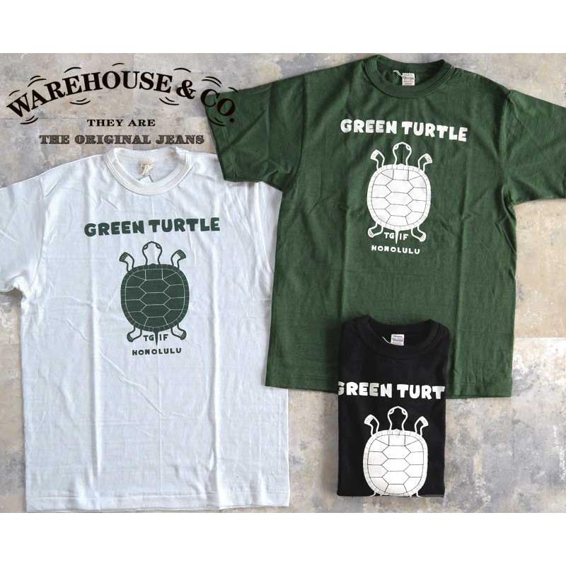 WAREHOUSE ウエアハウス Tシャツ Lot.4601【GREEN TURTLE】タートル