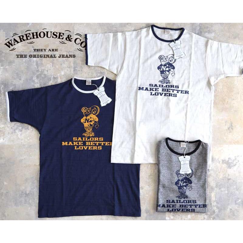 WAREHOUSEウエアハウス Tシャツ Lot 4059 リンガーTEE 【SAILORS
