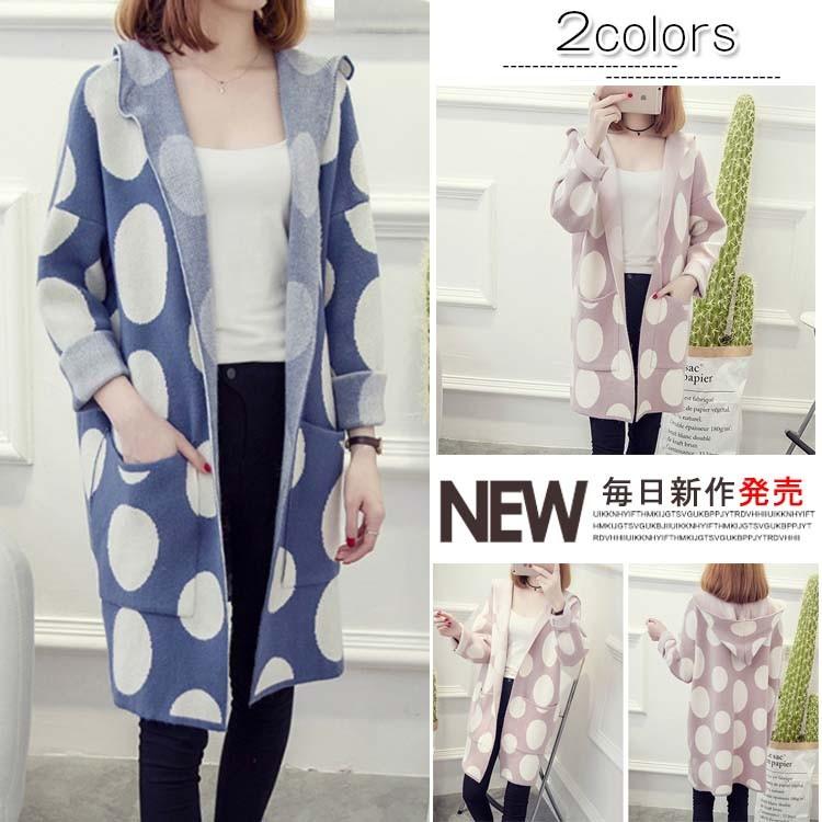 送料無料カーディガン 秋 ロングコート 薄手 レディース 大きいサイズ 水玉 長袖 ゆったり ピンク ブルー ポケット 美シルエット チュニック トッ Cttt ペット雑貨のテイクオフ 通販 Yahoo ショッピング