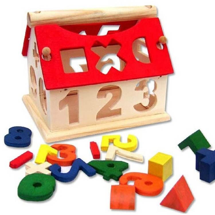 送料無料木のおもちゃ 知育玩具 家型 型はめ 立体パズル 積み木 ブロック Cttt ペット雑貨のテイクオフ 通販 Yahoo ショッピング